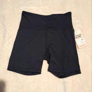 5 Inch High Rise Black Bike Shorts